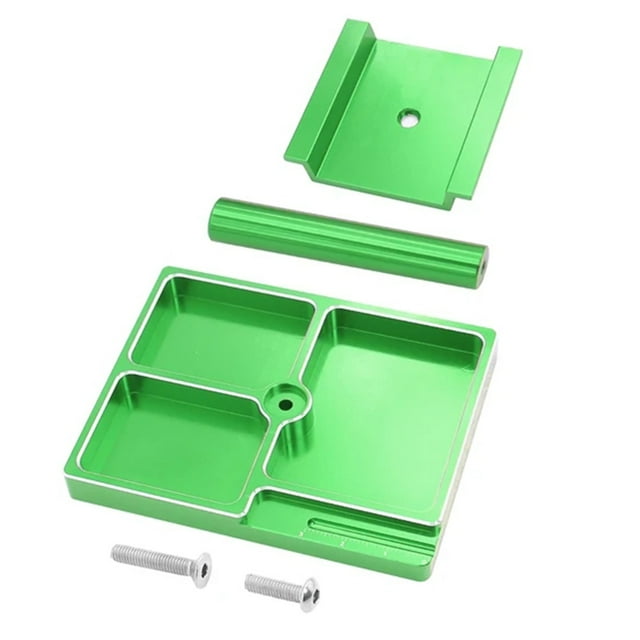 Xingzhi 1pcs 1/18 Alliage d'Aluminium 360 ° Réglable Support de Travail en Métal pour Trx4m Crawler Rotation à 360 Degrés et Accessoires de Voiture RC Réglables Vert