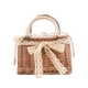 thumbnail image 1 of Bolsos de mano elegantes de ratán tejido con perlas para mujer, bolsos con asa superior a la moda, bolso informal tipo cesta de playa, 1 of 5