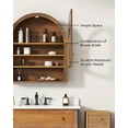 thumbnail image 5 of EYYTHUNG Arched Cabinet Wall Mounted, Bathroom Medicine Cabinets, Floating Storage Cabinet with Acrylic Door and Open Shelf, Brown Oak, 5 of 6