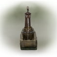 thumbnail image 3 of Alpine Corporation 20" x 11" x 23" Outdoor Polystone Vintage Water Pump Fountain, Red/Brown, 3 of 11