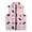 Cat Floral Pink, variant on Psesaysky Polyester Sleeveless Fleece Jacket with Stand Collar, Dolphin Design Lightweight Sleeveless Polar Fleece Jacket for Winter Outerwear