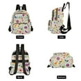 thumbnail image 4 of FORMRS Mini Backpack Purse for Women Quilted Travel Daypack Casual Shoulder Bag, Purple Cartoon Animals, 4 of 7