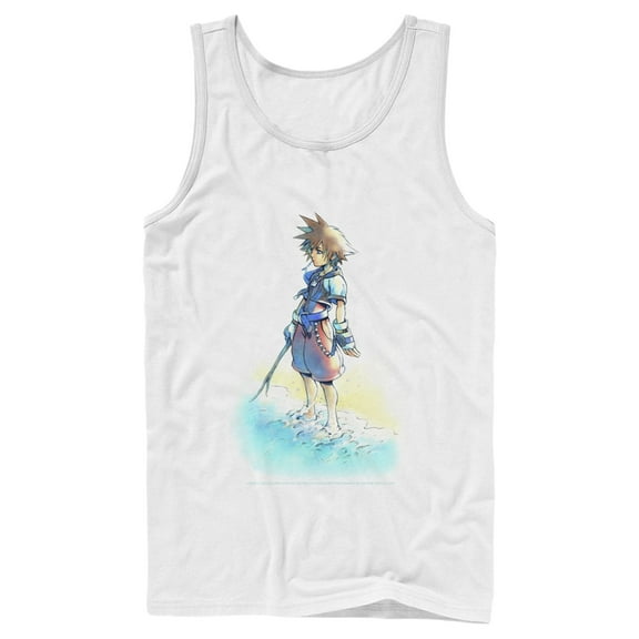 Men's Kingdom Hearts 1 Hero by the Shore  Tank Top White Medium