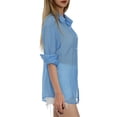 thumbnail image 5 of Yuemengxuan Women Summer Sun-Proof Blouse, Solid Color Long Sleeves Single-Breasted Beach Shirt, 5 of 9