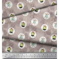 thumbnail image 3 of Soimoi Pink Cotton Voile Fabric Cupcakes Food Print Fabric by Yard 42 Inch Wide, 3 of 3