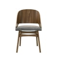 thumbnail image 3 of Silla Lateral Acme Delmon en Tela y Nogal Oscuro (Juego de 2), 3 of 4