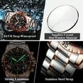 thumbnail image 3 of Poedagar Watch for Man Luxury Chronograph Men Watch Stainless Steel Quartz Male Watches, 3 of 16
