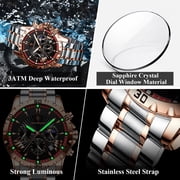 Poedagar Watch for Man Luxury Chronograph Men Watch Stainless Steel Quartz Male Watches