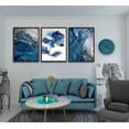 thumbnail image 3 of Abstract Marble Wall Art Blue And Gold Wall Decor Modern Canvas Paintings Abstract Flower Poster Picture For Living Room Bedroom Office Home Prints, 3 of 6