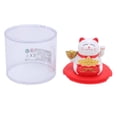 thumbnail image 2 of NFTIGB Feng Shui Lucky Cat Solar Powered Waving Maneki Neko Fortune Decoration Statue for Home Office Shop Car Interior Dashboard White Color (2.36 in / 6 cm), 2 of 5