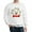 White, variant on CafePress - French Bulldog Christmas Wreath Sweatshirt - Crew Neck Sweatshirt