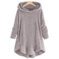 thumbnail image 1 of IMENGL Haut à Capuche Chaud en Peluche Automne Hiver, Gris 5TG, Taille M-5TG, 1 of 5
