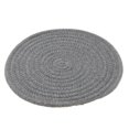 thumbnail image 1 of Manteles individuales para de comedor Alfombrilla de para servir de cocina, 9 "de diámetro, gris Sunnimix Mantel individual redondo trenzado de algodón, 1 of 6