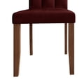 thumbnail image 5 of Castle Place Elegant Button Tufted Velvet Upholstered Dining Chairs, Red, Set of 2, 5 of 9