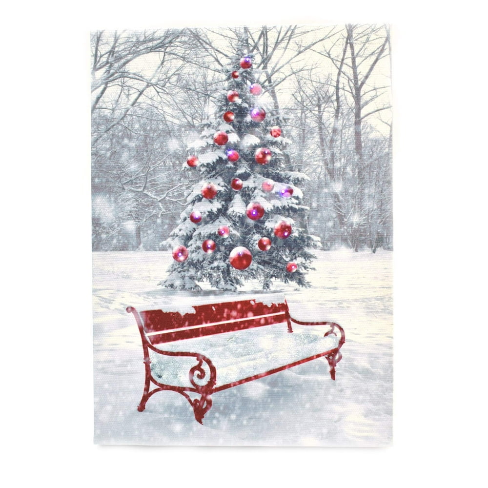 Oak Street Wholesale 8.25" x 6" Flickering LED Lighted Canvas 365