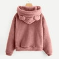 thumbnail image 5 of Krdevn Bear Ear Hoodie - Women's Pullover with Cute Ears, Warm Loose Fall Sweatshirt for Casual Outfits, Size for 5XL, 5 of 6