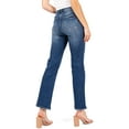 thumbnail image 4 of Risen Jeans Womens Juniors High Rise Cropped Jeans (Dark Denim, 1), 4 of 5