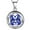Blue, variant on 925 Sterling Silver Birthstone Necklace,Round Pendant CZ Birth Stone Jewelry for Women