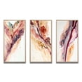thumbnail image 2 of Designart "Redend Point Canyon - A River's Tale I" Abstract Liquid Ink Framed Wall Art Set Of 3 - Red Modern Frame Canvas Set For Living Room Decor, 2 of 6