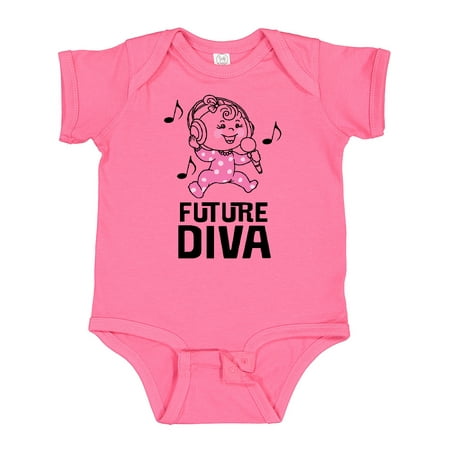

Inktastic Future Diva Baby Girl Singer Gift Baby Girl Bodysuit