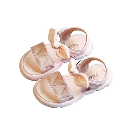 

Ritualay Girl s Flat Sandals Ankle Strap Casual Shoe Summer Sandal Non-slip Solid Color Flats Daily School Beach Princess Shoes Pink 2Y