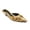 Gold, variant on XYD Women Mules Layered Buckles Pointed Toe Tapered Low Heel Slippers Slip-on Fashion Sandals Casual Dressy Shoes Size 7 Black