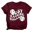 thumbnail image 5 of adviicd T-Shirts Graphiques pour Femmes T-Shirts Graphiques pour Femmes T-Shirts Décontractés Mignons Vin,m, 5 of 5
