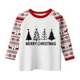 thumbnail image 5 of FUZHIQ Girls Christmas Shirts Xmas Santa Long Sleeve Tops Xmas Holiday Graphic Print T Shirt Red Green Casual Clothes for 11-12 Years, 5 of 5