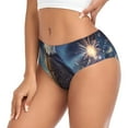 thumbnail image 2 of Fotbe Night Sky Bald Eagle Calzones Estampados para Mujer – Ropa Interior de Algodón, Cómoda, Suave y Elástica-Large, 2 of 5
