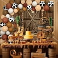 thumbnail image 5 of Western Cowboy 7X5FT Backdrop Western Party Decorations Wild West Vintage Wooden House Barn Door Photography Background Cowboy Theme Party Decorations Banner Photo Booth, 5 of 6