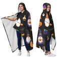 thumbnail image 2 of Wearable Blanket,Halloween Gnome Pattern Hooded Wearable Sherpa Blanket for Adults & Teens,Winter Poncho Shawl Wrap Cape Thick Warm,60"x80", 2 of 5
