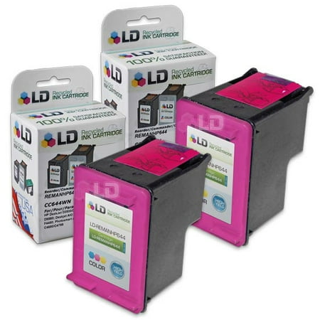 LD © Remanufactured Replacement Cartridges for CC644WN 60XL / 60 High-Yield Tri-Color (2 Pack)