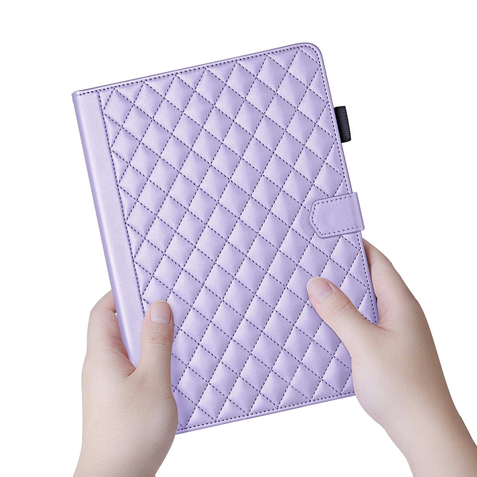 ChicShell Case for iPad Air 11-inch (2024), iPad Air 5th/4th Gen, iPad Pro 11 (4th/3rd/2nd/1st Gen), Multi-Angle View, PU Leather Auto Sleep/Wake Case with Pencil Holder, Purple