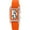 Transparent Orange, variant on Fashion Women's Men's Digital Watch Unisex Big Numbers Dial Rectangular Face Waterproof Silicone Strap LED Watches