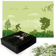 thumbnail image 2 of Ambesonne Adventure Theme Jigsaw Puzzle Durable Cardboard, Biker Trees Clouds, 1000 pcs, Pastel Green Khaki Fawn, 2 of 5