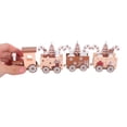 thumbnail image 5 of ELAYARD Wooden Mini Snowman Train Set for Christmas Table Decor Multi Colored Holiday Accent 7.5 x 4.5 x 3.5 inches, 5 of 7