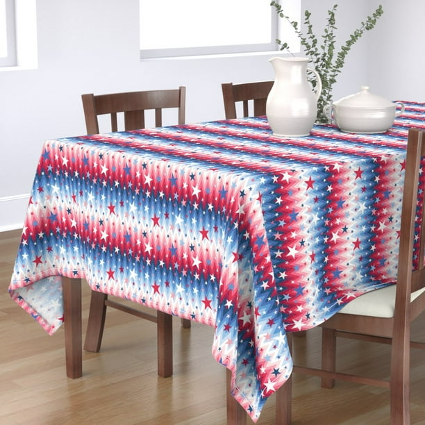 Tablecloth Stars And Stripes Patriotic Red White Blue Independence ...