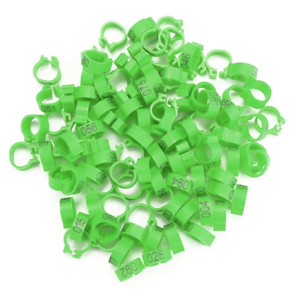 Plastic Letter Pigeon Leg Rings,100PCS/Bag 8MM 001-100 Numbered Pigeon Rings Letter Pigeon Leg Rings Luxury Finish