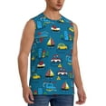 thumbnail image 2 of Balery Transportations with Buildings Men's Sleeveless Muscle Shirts Workout Tank Top, Moisture Wicking, Odor Protection-3X-Large, 2 of 8