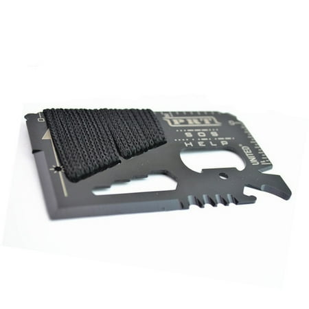 Pocket Survival Pack MAXSUN Multi-function 14 in 1 EDC Credit Card Survival Kit Camping Rescue Pocket Tool ()