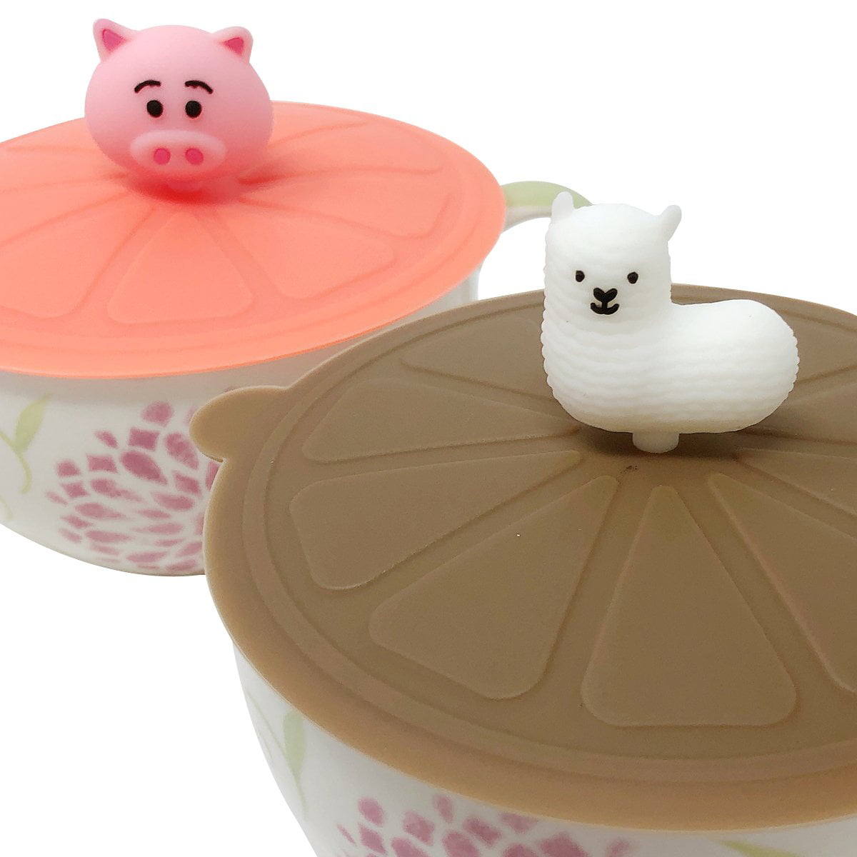Wrapables Silicone Cup Lids, Anti-Dust Covers for Beverages (Set of 6),  Cute Piggies, 6 Pieces - Foods Co.