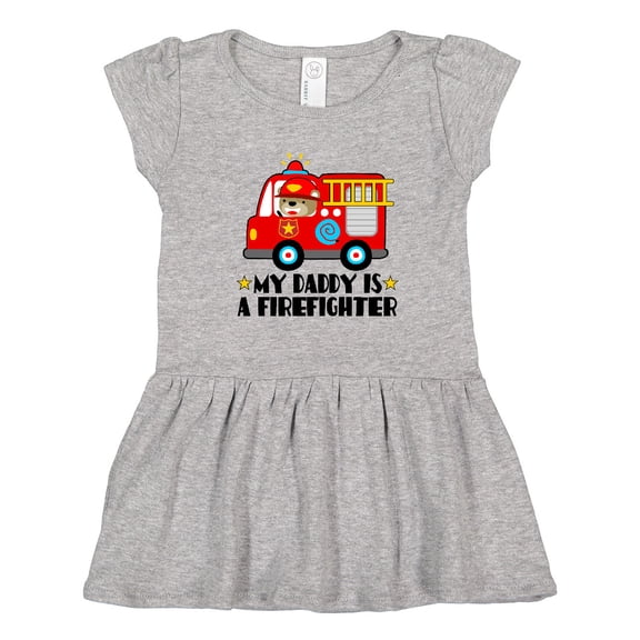 Inktastic Fireman Daddy is a Firefighter Girls Toddler Dress