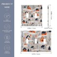 thumbnail image 2 of Yayeee Toggle Light Switch Wall Plate 3-Gang 6.37"x4.48" Decorative Outlet Cover, Cartoon Gray Houses, 2 of 7