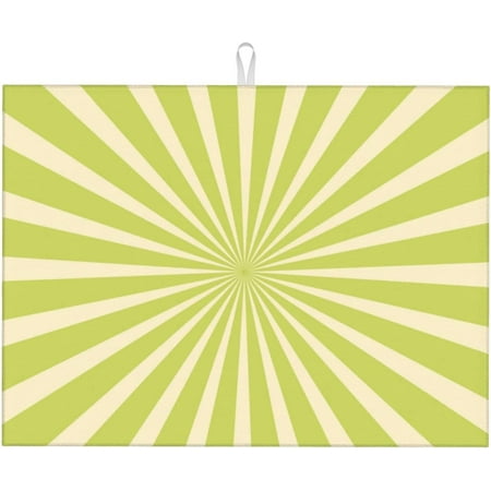 

Dish Drying Mat For Kitchen Counter 18x24 Inch Sunlight Sunburst Summer Green Dish Drainer Mat Absorbent Reversible Microfiber X-large Dish Drying Rack Pad For Kitchen