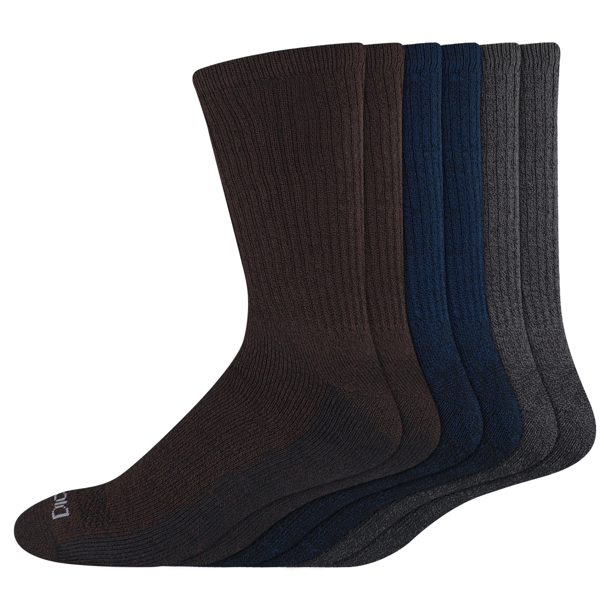 (2 pack) Genuine Dickies Men's Dri-Tech Crew Socks, 6-Pack, Sizes 6-15