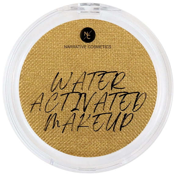 Narrative Cosmetics Water-Activated Face & Body Paint Highly Pigmented, Long-Lasting Face & Body Paint for SFX, Cosplay, and Artistic Makeup Gold, 0.70 oz (20g)
