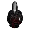 thumbnail image 5 of Sudadera con capucha y cremallera de otoño para hombre, sudadera con capucha de araña, ropa Y2k, ropa con estampado de serpiente blanca para hombre, sudadera con capucha, 5 of 5
