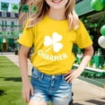 thumbnail image 2 of Bainana Children'S Dinosaur Print T Shirt Boys Girls' Festival Round Neck Short Sleeve Top Comfortable Cute Little Kids Summer Dailywear Yellow Size 6-7 Years, 2 of 4