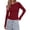 Burgundy, variant on PRETTYGARDEN Women's Long Sleeve Ribbed Knit Pullover Sweaters | Contrast Trim, Going Out Tops, Soft Stretch Fabric, Slim Fitted, Scallop Edge, Casual Fall Outfits, Layering Winter Clothing