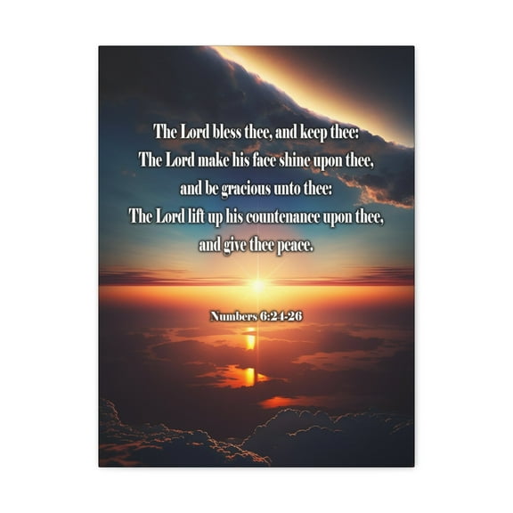 Scripture Walls Lord Bless Numbers 6:24-26 Christian Wall Art Print Ready to Hang Unframed